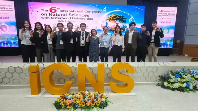 ภาพ 2: นำเสนอผลงานวิจัยในการประชุมวิชาการนานาชาติ ICNS-2026